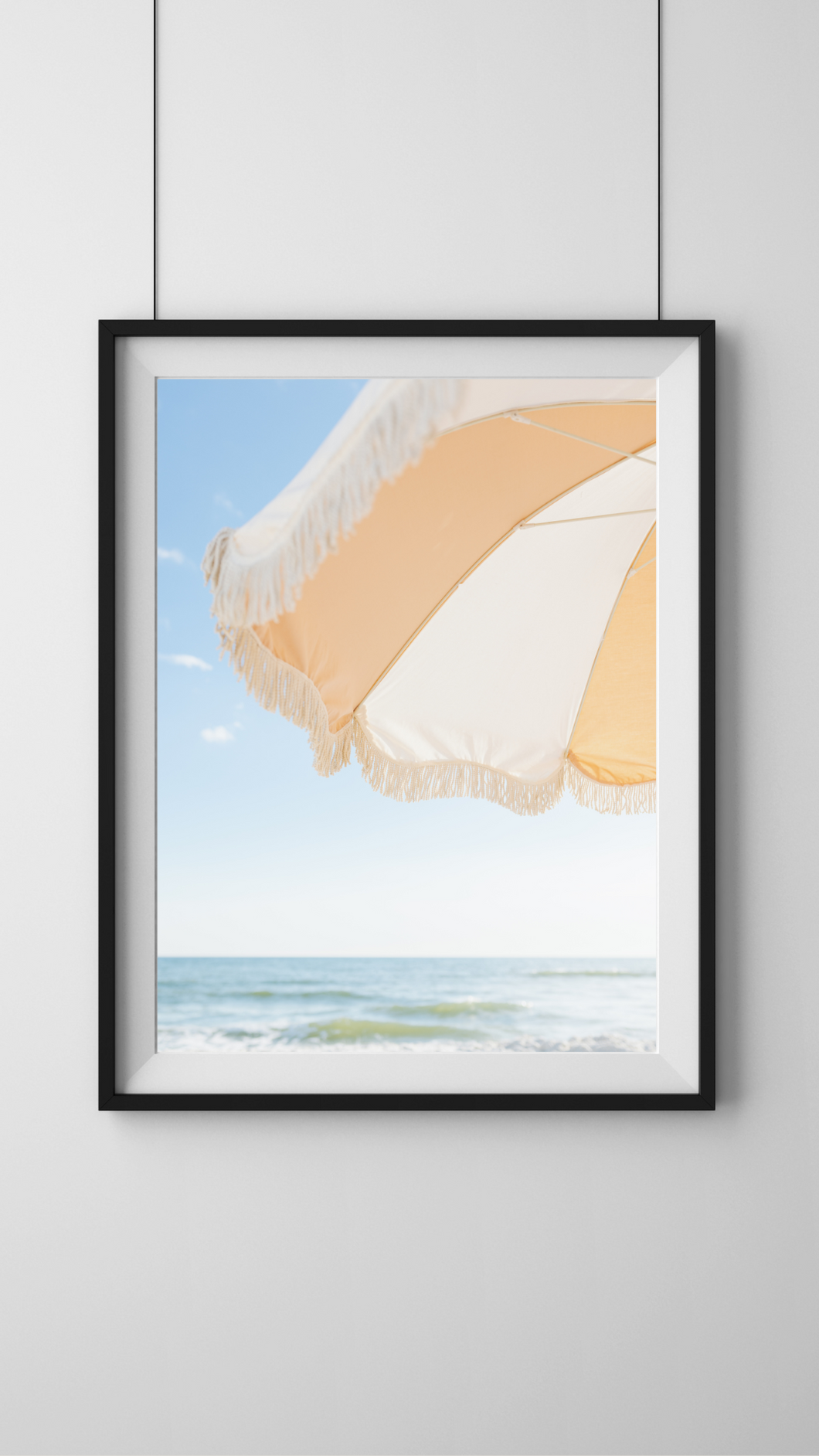 Peach Beach Umbrella Digital Download